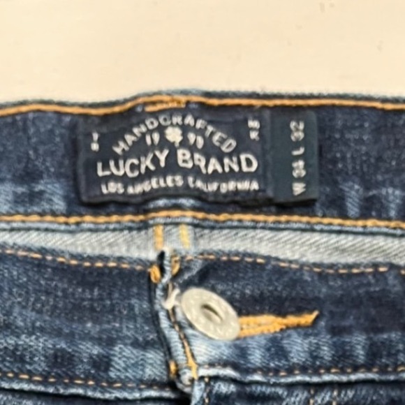 Lot of 2 Lucky Brand Jeans Relaxed Bootcut Denim Pants Medium Wash Distressed - Picture 9 of 11